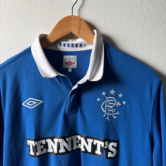 2010 Glasgow Rangers Umbro home football long sleeve shirt soccer jersey
Size L