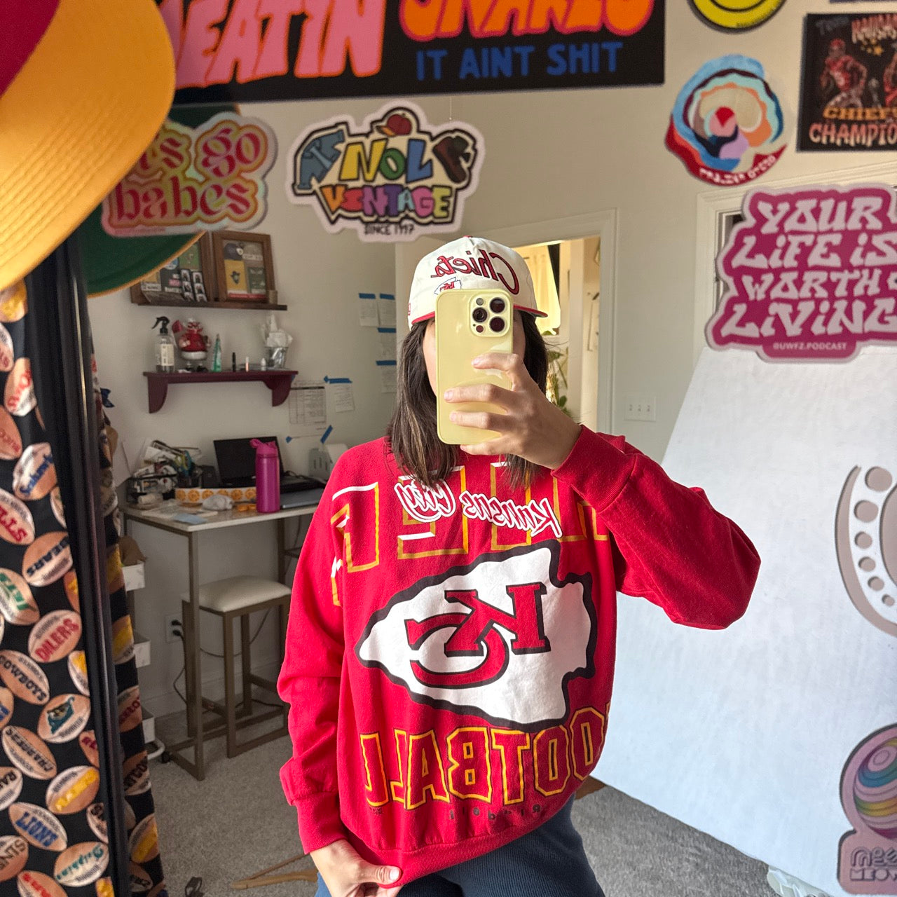 90’s SPELL OUT CREWNECK (M)