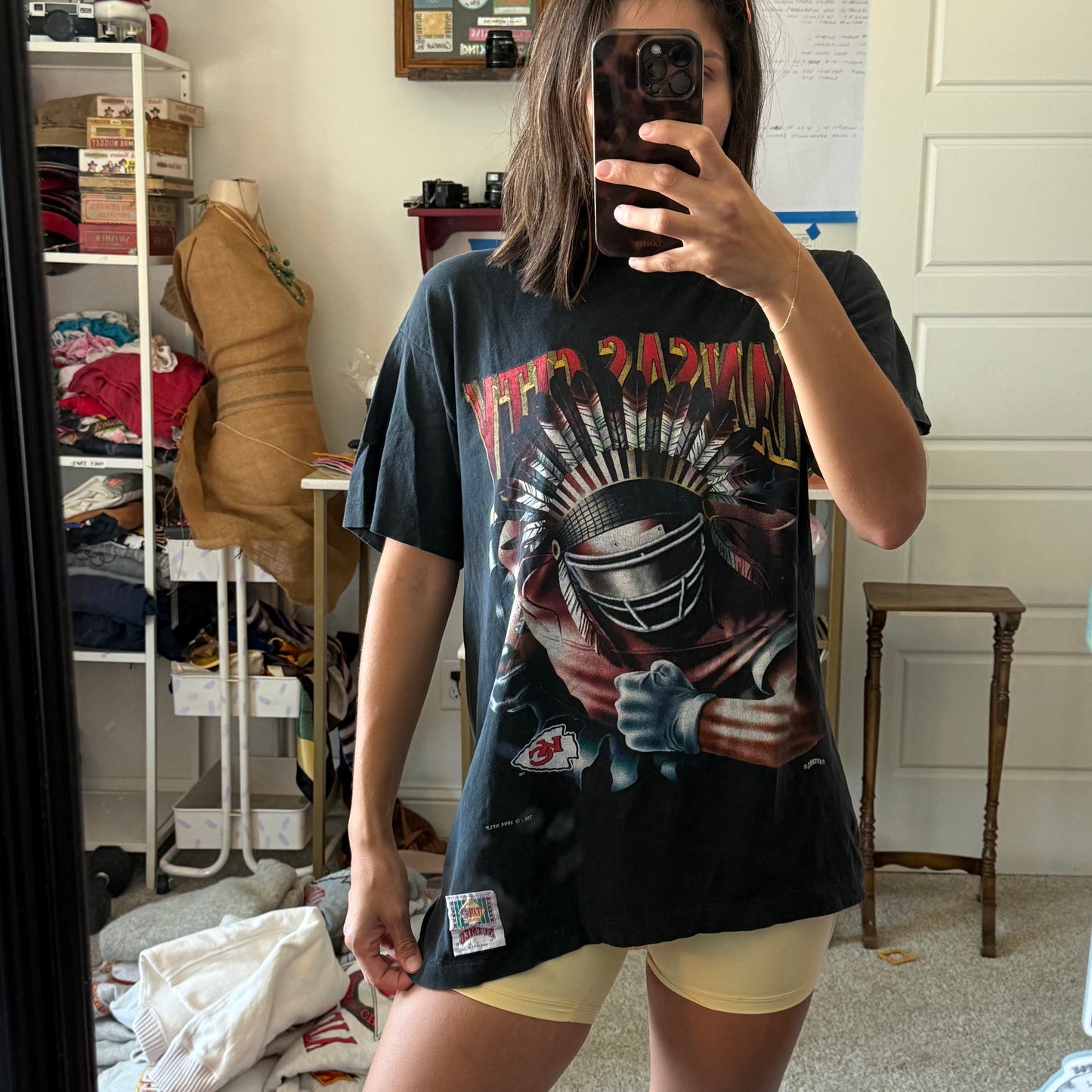 NUTMEG DOUBLE PRINT TEE (L)