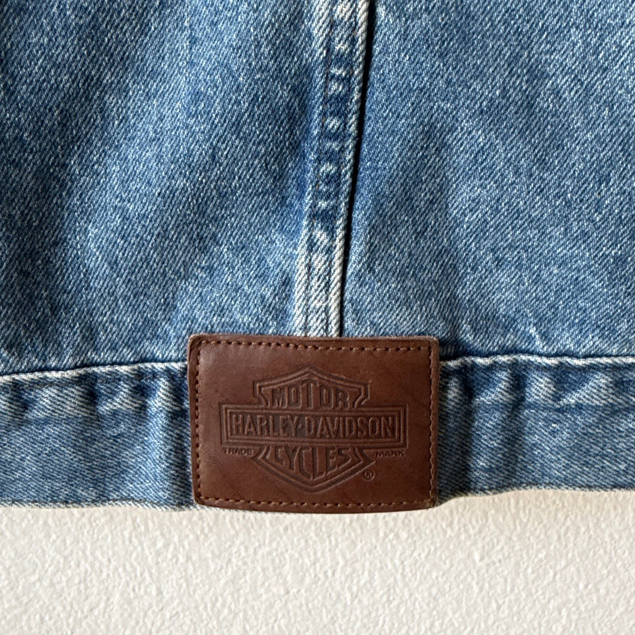 Vintage Harley Davidson denim vest 
Size S
